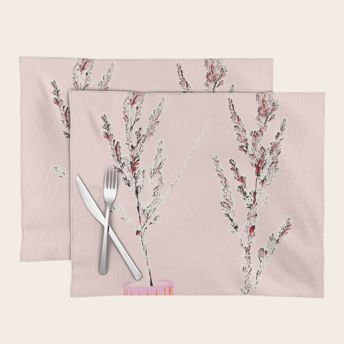 Plant based happyness Grasses 1 still life Placemat Gallery Image 1