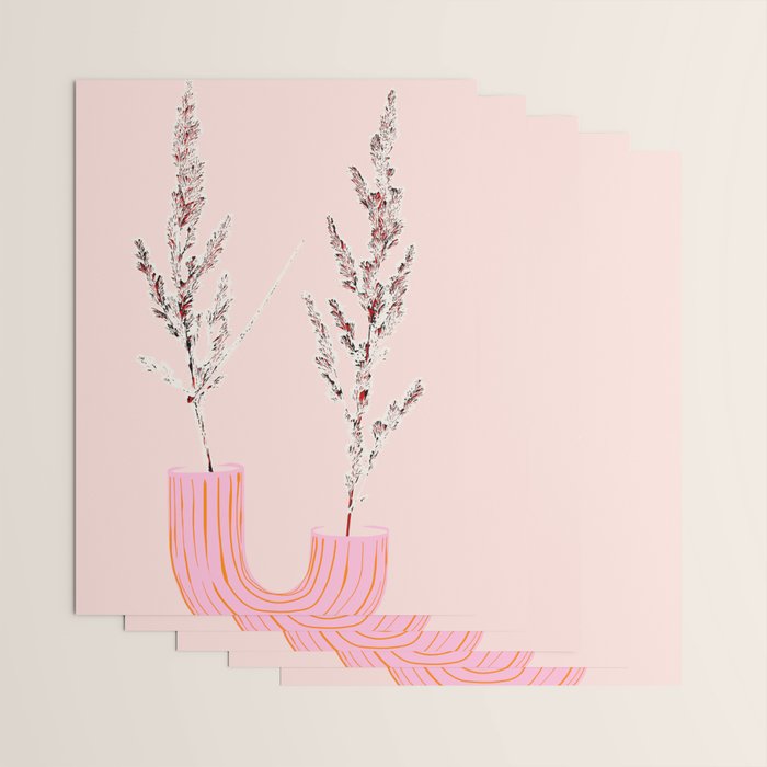 Plant based happyness Grasses 1 still life Wrapping Paper Gallery Image 3