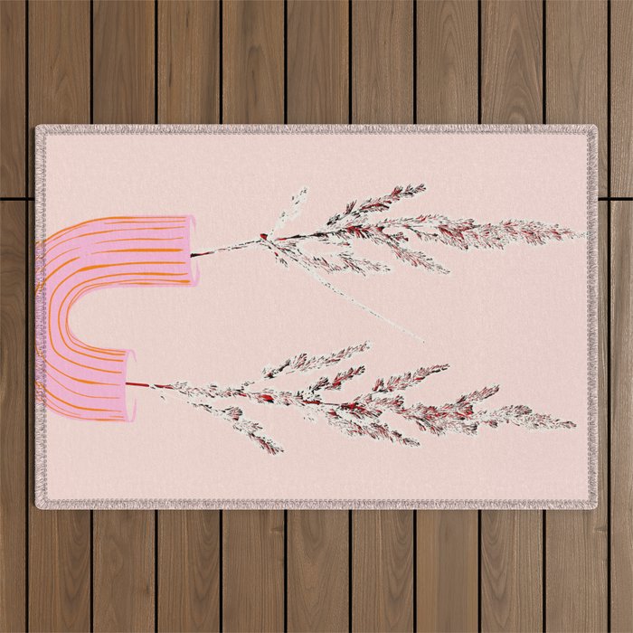 Plant based happyness Grasses 1 still life Outdoor Rug Gallery Image 1