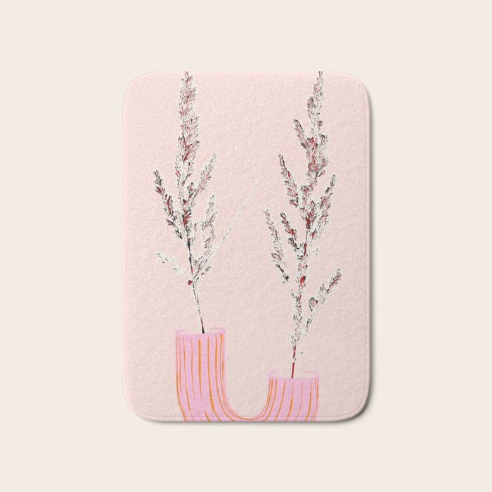 Plant based happyness Grasses 1 still life Bath Mat Gallery Image 1