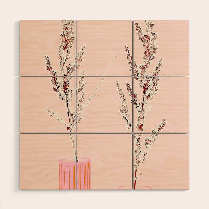 Plant based happyness Grasses 1 still life Wood Wall Art Gallery Image 1