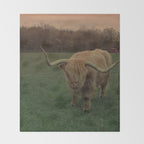 Scottish Highland Steer Throw Blanket Gallery Image 2