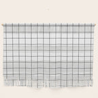 Grid Pattern Stripes Lines Black and White Minimalist Geometric Stripe Line Drawing Wall Hanging Gallery Image 1