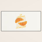 Croissants: Vintage Retro French Brunch Bakery Cafe Art Desk Mat Gallery Image 3
