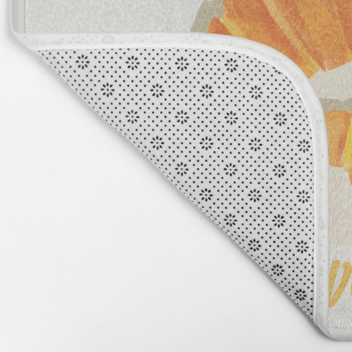Croissants: Vintage Retro French Brunch Bakery Cafe Art Bath Mat Gallery Image 2