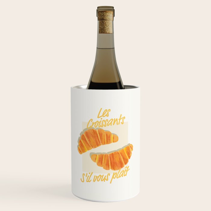 Croissants: Vintage Retro French Brunch Bakery Cafe Art Wine Chiller Gallery Image 1
