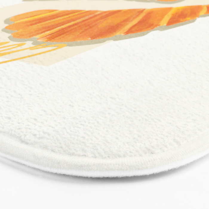 Croissants: Vintage Retro French Brunch Bakery Cafe Art Bath Mat Gallery Image 3