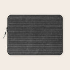 stitched stripes - charcoal Laptop Sleeve Gallery Image 1
