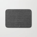 stitched stripes - charcoal Bath Mat Gallery Image 1