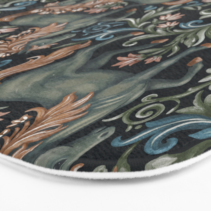 Whimsical Horses Botanicals II Bath Mat Gallery Image 3