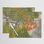 Title Royal Women Feeding Fish Place India Indian Miniature Painting  Placemat Gallery Image 1