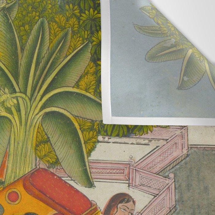 Title Royal Women Feeding Fish Place India Indian Miniature Painting  Wall Tapestry Gallery Image 3
