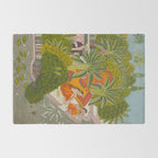 Title Royal Women Feeding Fish Place India Indian Miniature Painting  Rug Gallery Image 2
