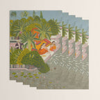 Title Royal Women Feeding Fish Place India Indian Miniature Painting  Wrapping Paper Gallery Image 3