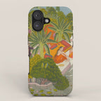 Title Royal Women Feeding Fish Place India Indian Miniature Painting  iPhone Case Gallery Image 1