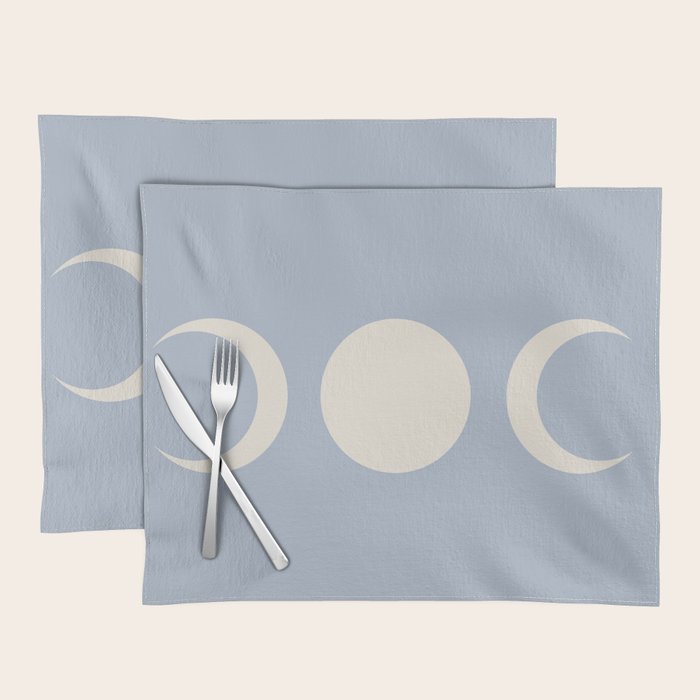 Moon Minimalism - Blue Placemat Gallery Image 1