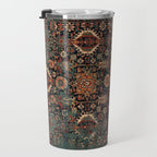 Vintage Traditional Moroccan Rug Travel Mug Gallery Image 3