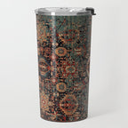 Vintage Traditional Moroccan Rug Travel Mug Gallery Image 2