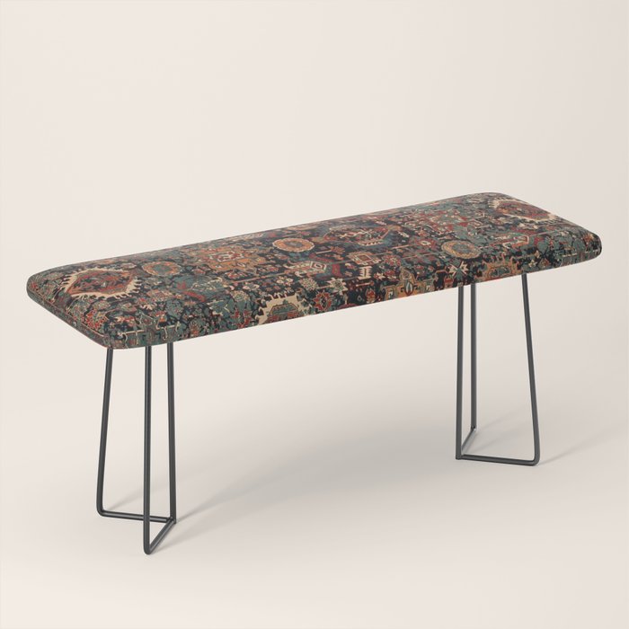 Vintage Traditional Moroccan Rug Bench Gallery Image 1