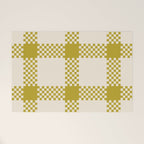 Antique Moss Check Grid Welcome Mat Gallery Image 1