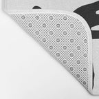 Black and white organic nature art pattern Bath Mat Gallery Image 2