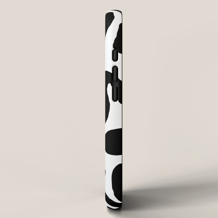 Black and white organic nature art pattern iPhone Case Gallery Image 2