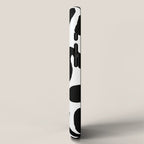 Black and white organic nature art pattern iPhone Case Gallery Image 2