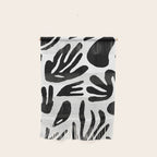 Black and white organic nature art pattern Wall Hanging Gallery Image 1