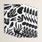 Black and white organic nature art pattern Wrapping Paper Gallery Image 3