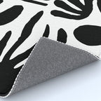 Black and white organic nature art pattern Rug Gallery Image 4