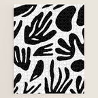 Black and white organic nature art pattern Jigsaw Puzzle Gallery Image 1