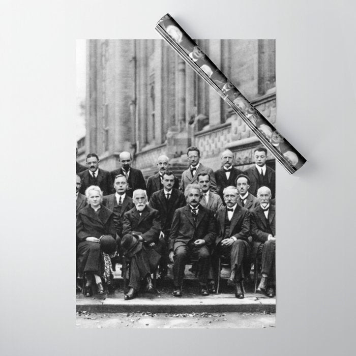 World-Renowned Physicists of 1927 at Solvay Conference Wrapping Paper Gallery Image 1