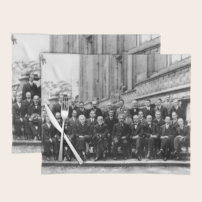 World-Renowned Physicists of 1927 at Solvay Conference Placemat Gallery Image 1