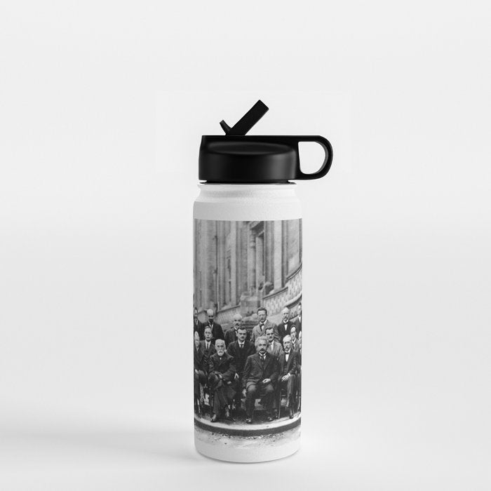 World-Renowned Physicists of 1927 at Solvay Conference Water Bottle Gallery Image 1