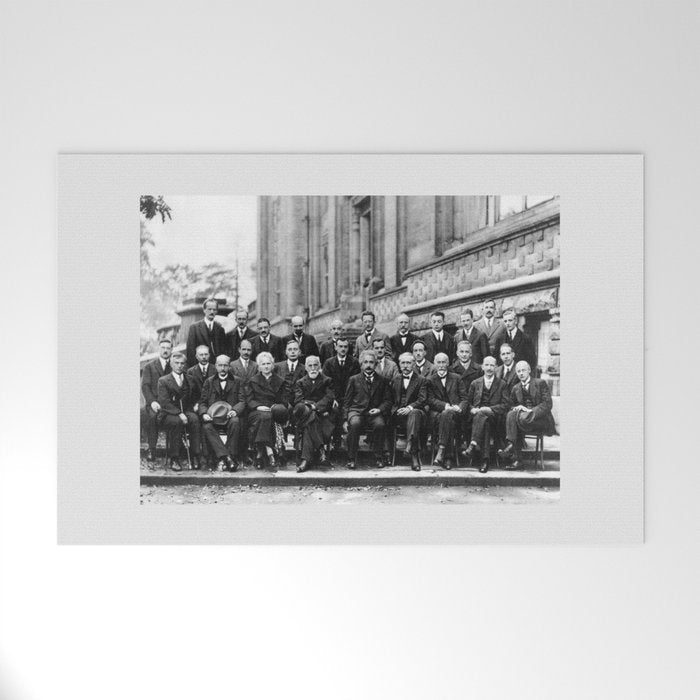 World-Renowned Physicists of 1927 at Solvay Conference Welcome Mat Gallery Image 1