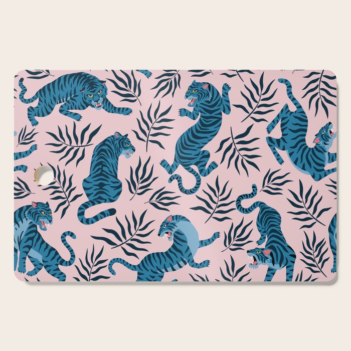 Blue asian tigers Cutting Board Gallery Image 1