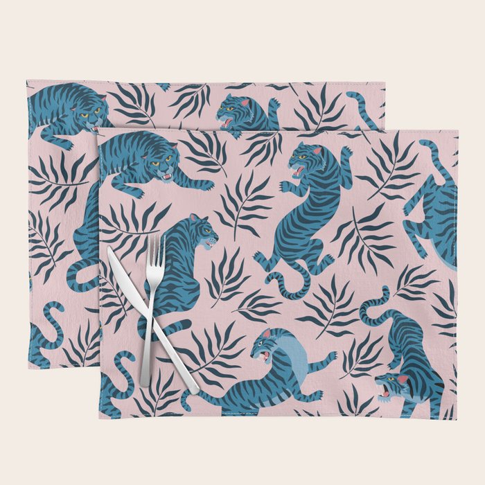 Blue asian tigers Placemat Gallery Image 1