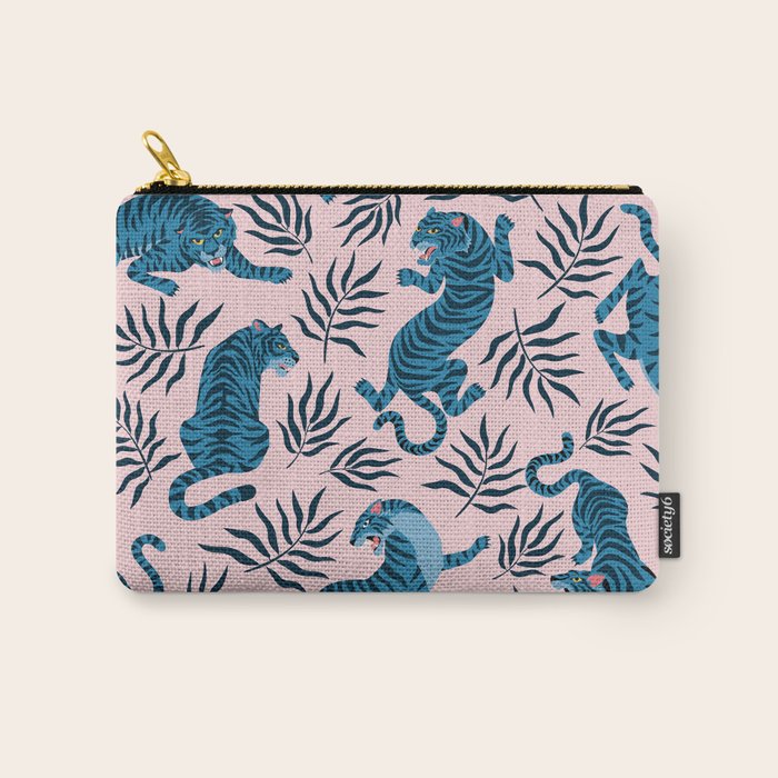 Blue asian tigers Carry All Pouch Gallery Image 1