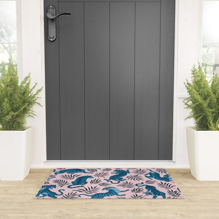 Blue asian tigers Welcome Mat Gallery Image 3