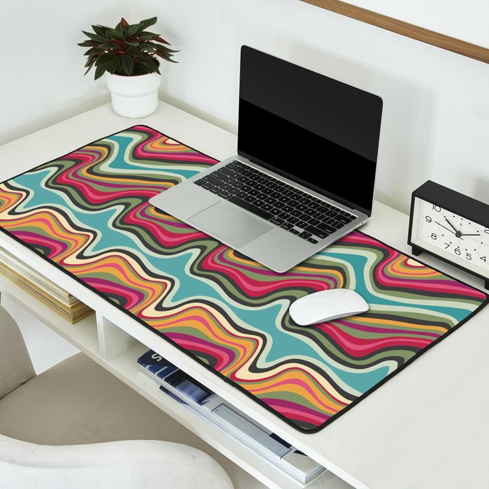 retro wave MANA Desk Mat Gallery Image 2