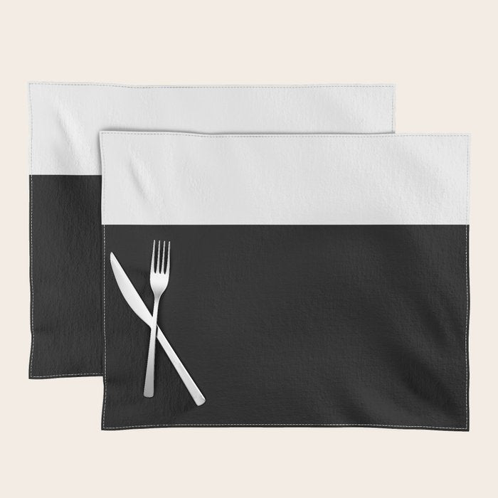 Color Block-Black and White Placemat Gallery Image 1