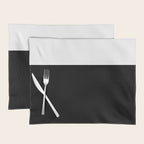 Color Block-Black and White Placemat Gallery Image 1