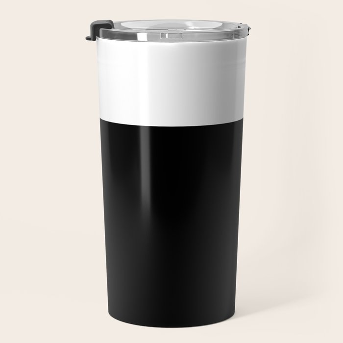 Color Block-Black and White Travel Mug Gallery Image 3
