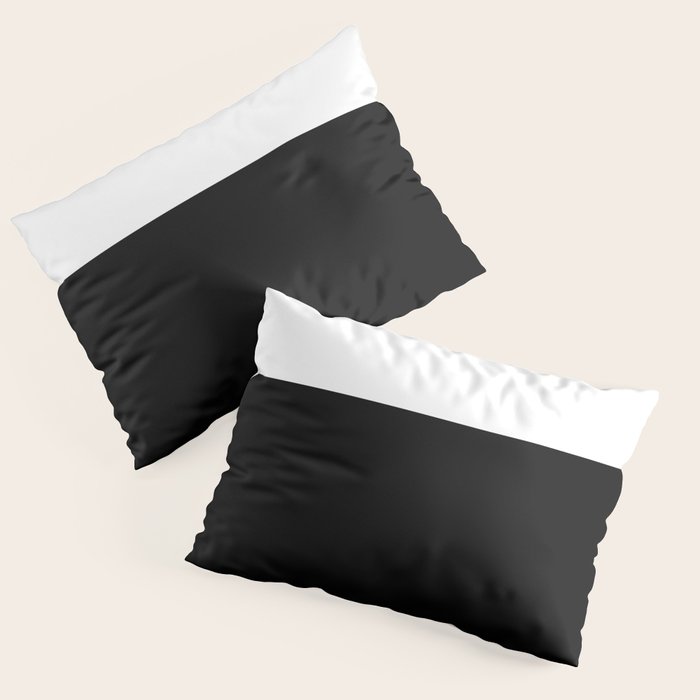 Color Block-Black and White Pillow Sham Gallery Image 1