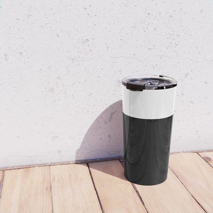 Color Block-Black and White Travel Mug Gallery Image 4