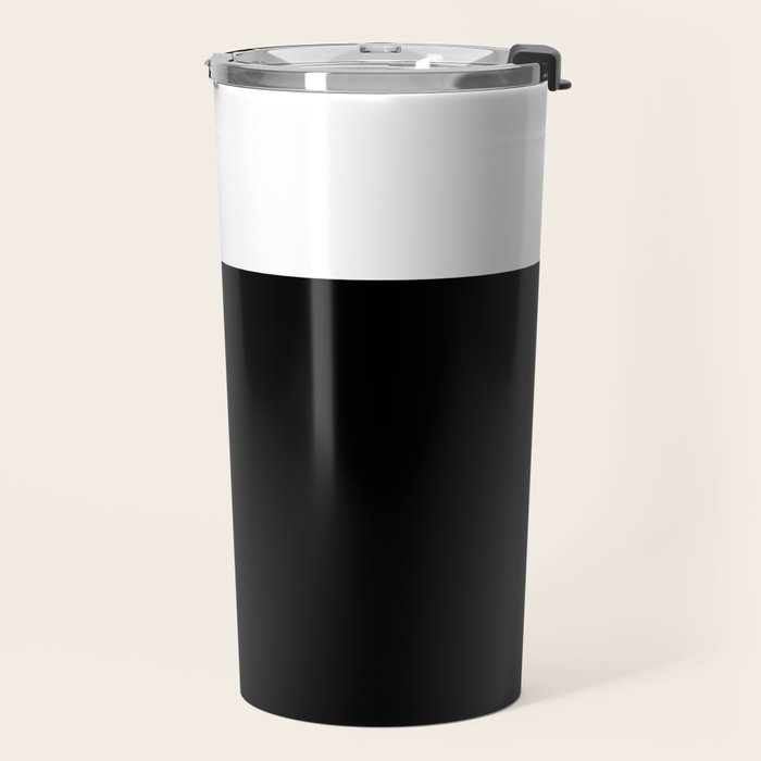 Color Block-Black and White Travel Mug Gallery Image 2