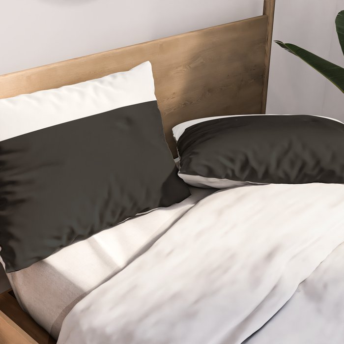 Color Block-Black and White Pillow Sham Gallery Image 2