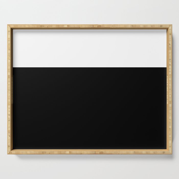 Color Block-Black and White Serving Tray Gallery Image 1