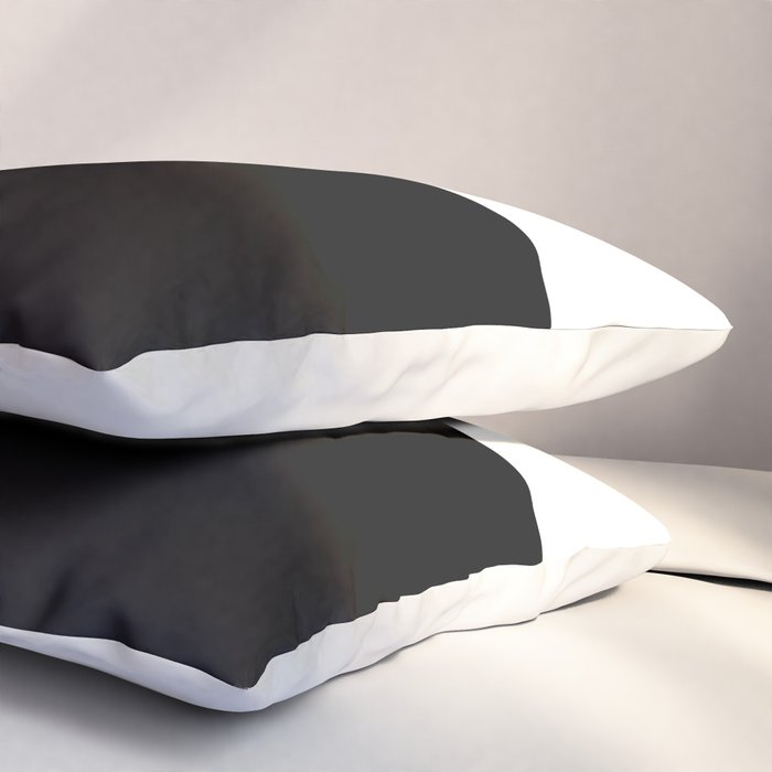 Color Block-Black and White Pillow Sham Gallery Image 3