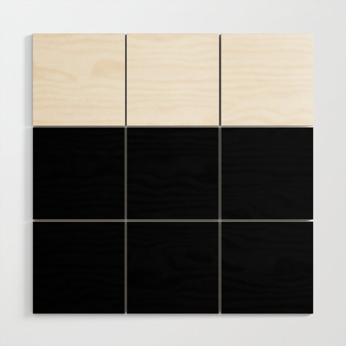 Color Block-Black and White Wood Wall Art Gallery Image 1